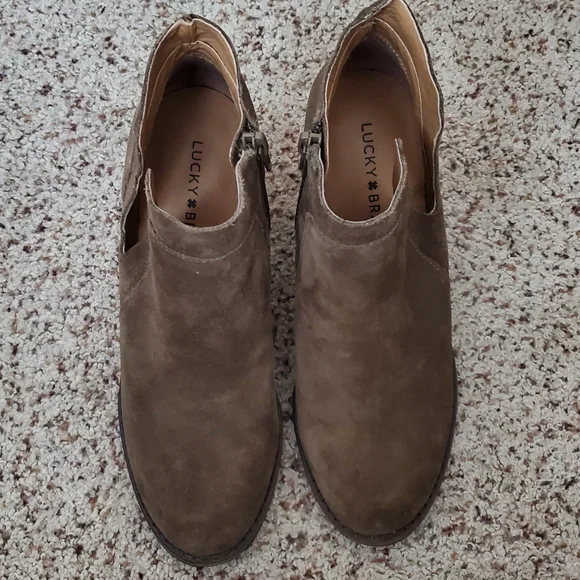 Lucky Brand Green Ankle Booties with Wedge Heel Size 7.5 - Picture 2 of 7